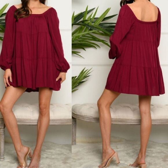 Off Shoulder Mini Dress - Picture 4 of 14